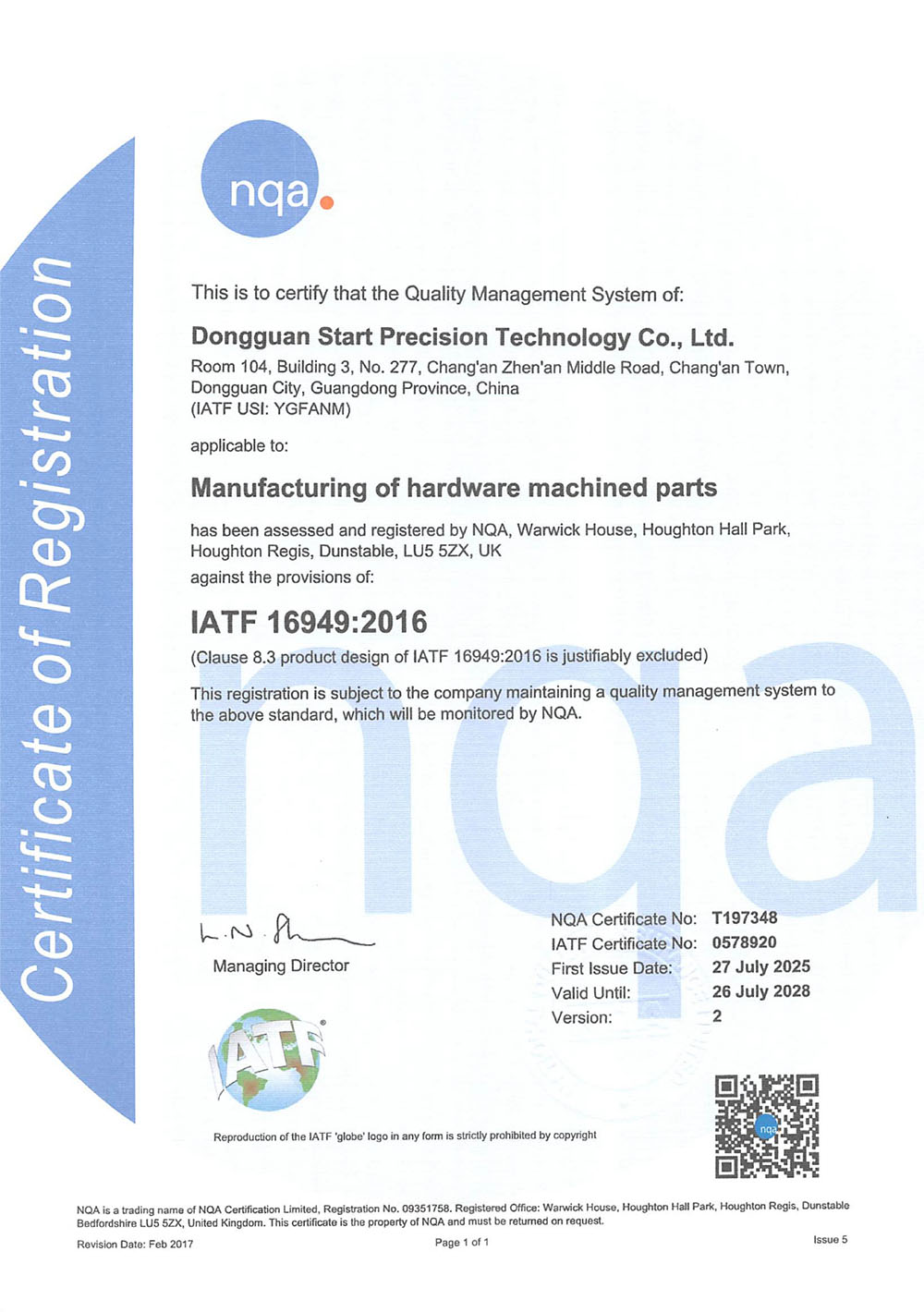 IATF 16949 Certification